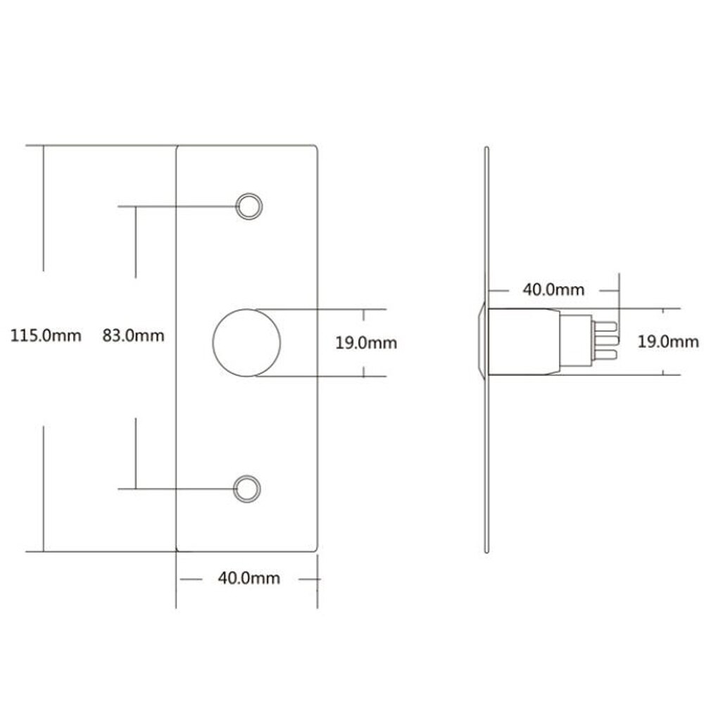 Bouton de sortie de contrôle d'accès bouton poussoir boutons de déverrouillage de porte serrure électronique ouverte avec lumière