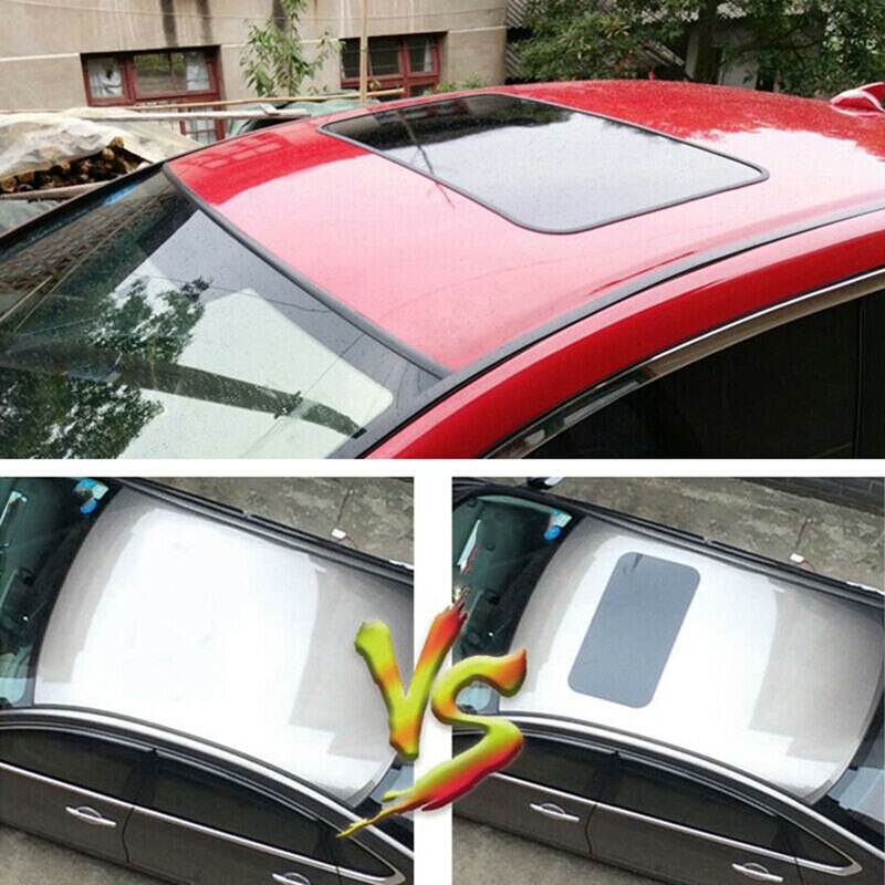 Decoración de techo de coche panorámica Skylight cubierta película pegatina Kit de protección, 80X40cm