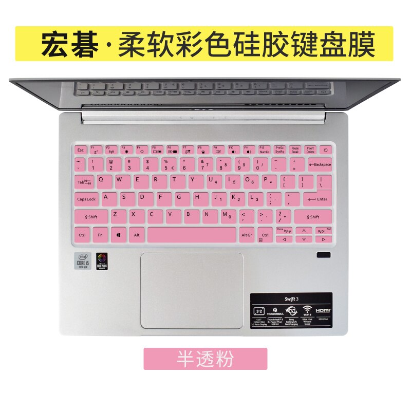 Silicone Laptop Keyboard Cover Protector Skin For Acer Swift 3 SF313-53 SF313-52 SF313 52 53 13.5 inch release): pink