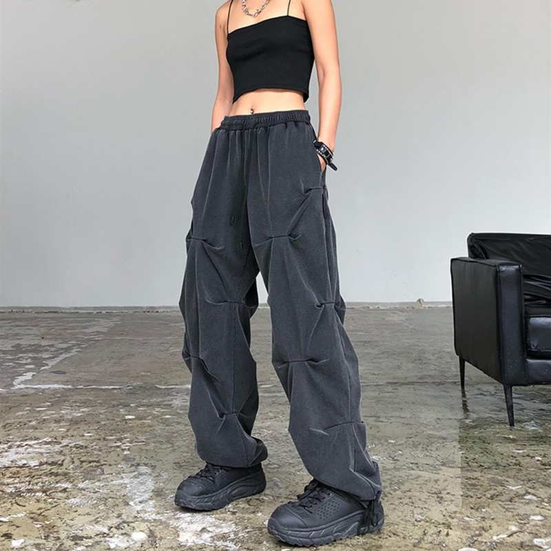 Pantalones Deportivos De Forro Polar Para Mujer BALEAF - Corte Recto Pierna Ancha - Cintura Baja Con Cordón - Bolsillos Laterales