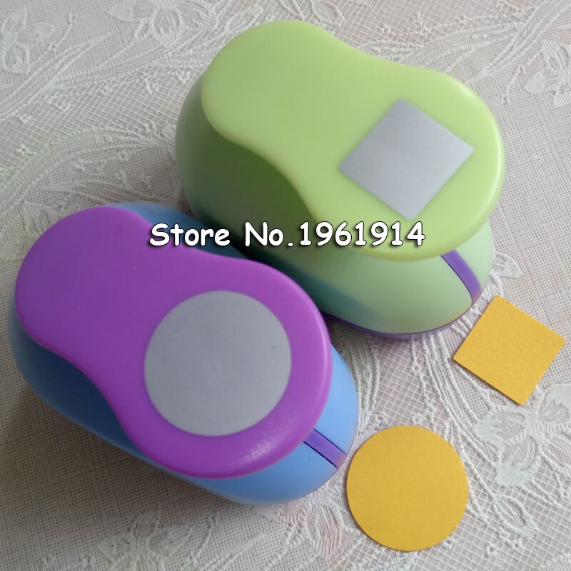 2pcs circle square shape craft punch set Punch Craft Scrapbooking school Paper Puncher eva hole punch 2.5cm 1.8cm