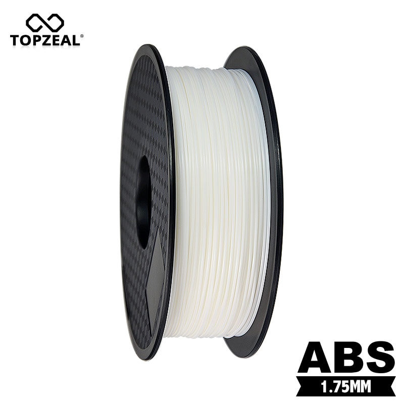 Topzeal Abs Witte Gloeidraad 1.75Mm 1Kg/Roll Plastic Verbruiksartikelen Materiaal Voor Makerbot/Reprap/Mendel 3D printer Filament