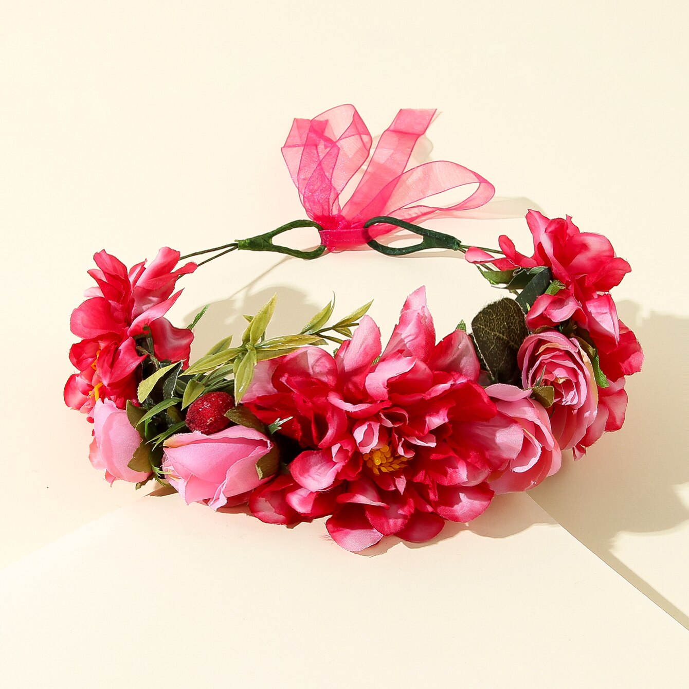 Corona pequeña de flores de girasol para niña, diadema para niña, accesorios para el cabello, tocado para mujer, guirnalda Floral, tocado nupcial: 4