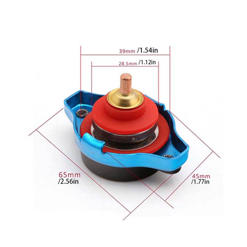 1PC Radiator Cap Cover With Water Temperature Gauge Automotive Modified Tank Cover Safety Water Tank Cover