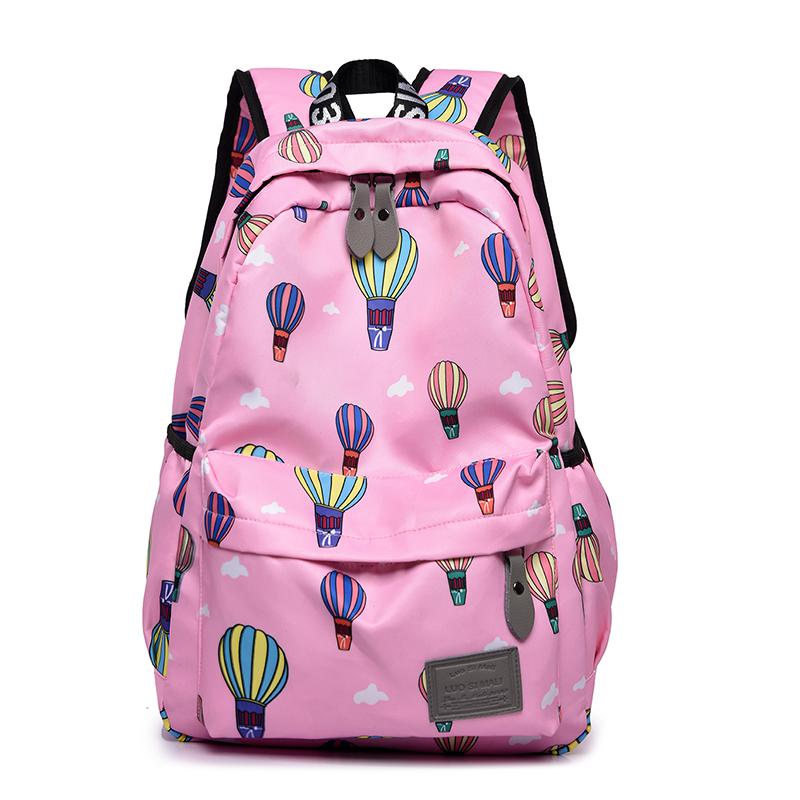 Mochila de para Mujer, mochila de nailon para ordenador portátil, mochila de viaje para Mujer, mochila impermeable, mochila para Mujer: Pink