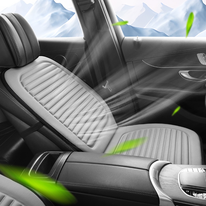 Cuscino per seggiolino auto in tessuto traspirante stereo 3D estivo, tessuto base antiscivolo rinfrescante e traspirante, sedile adatto non cambia, cuscino per seggiolino auto a sedile singolo anteriore, adatto per la maggior parte degli accessori interni dell'auto