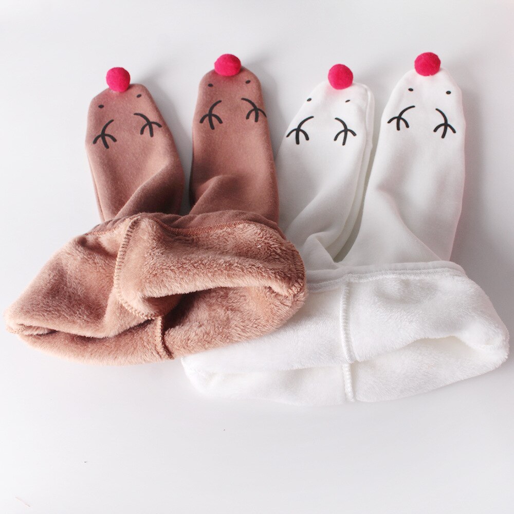 Pudcoco Collant per Bambini Cervi Del bambino Dei Pantaloni Del bambino Sveglio Della Peluche Alce Pantaloni per Bambini Autunno Inverno Vestiti 0-24 mesi