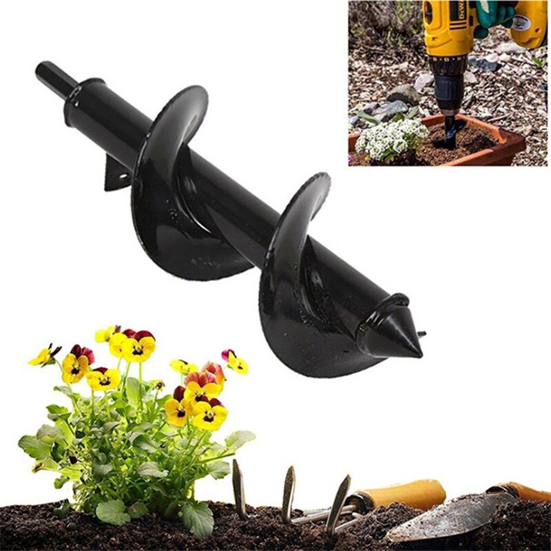 4 Maten Tuin Vijzel Boor Tool Spiraal Gat Digger Ground Boor Aarde Boor Voor Zaad Planten Tuinieren Hek Bloem planter