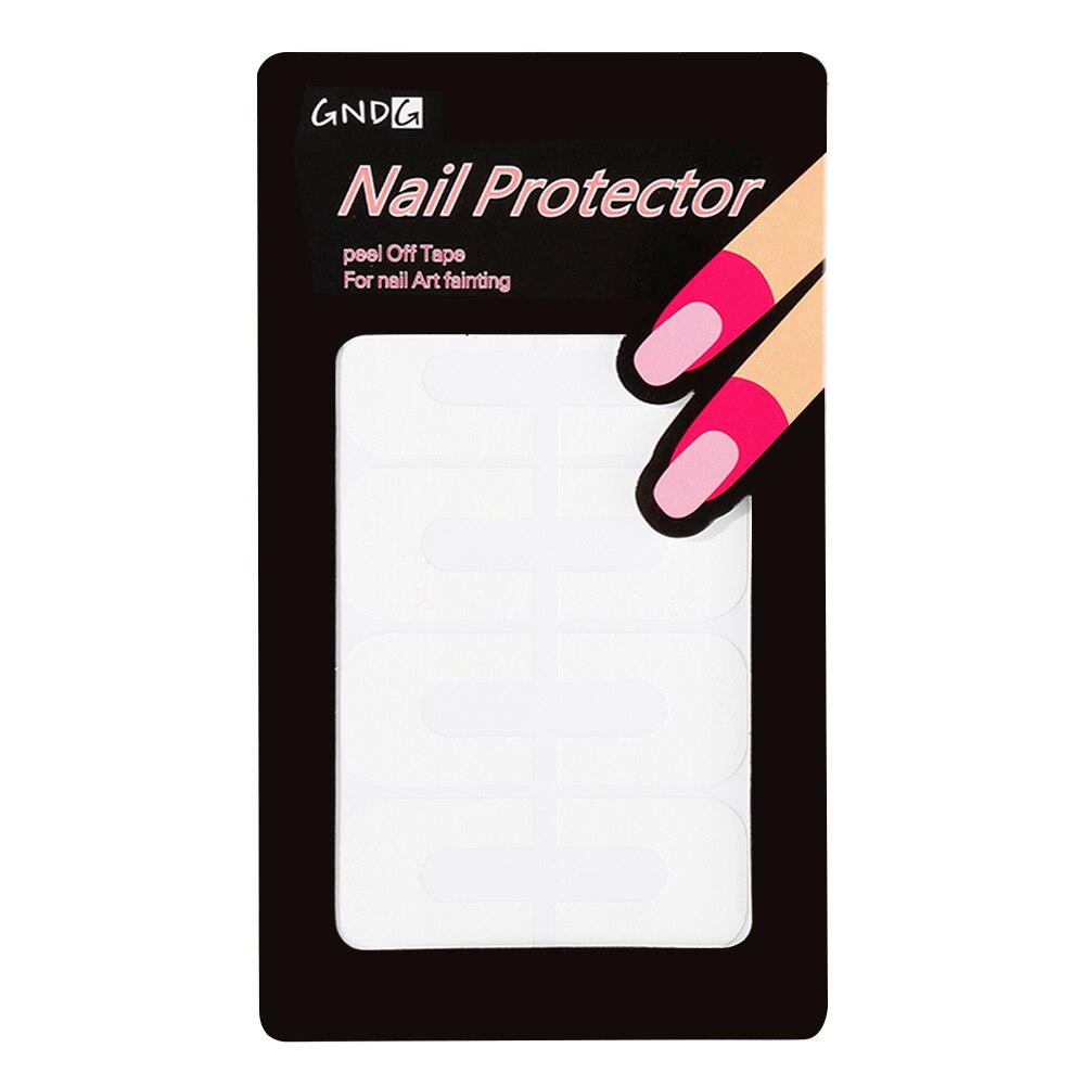 10Pcs/Vel Nagellak Varnish Protector Stickers Holder Tool Creatieve U-vorm Spill-Proof Duurzaam Manicure tool Vinger Cover