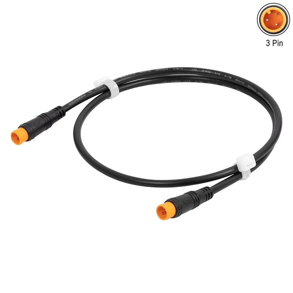 Male Female Extension Cable Sensor for BAFANG Electric Bicycle Motor Drive Thumb Throttle Ebike 3 Pin Conversion Connector Cable: Yellow