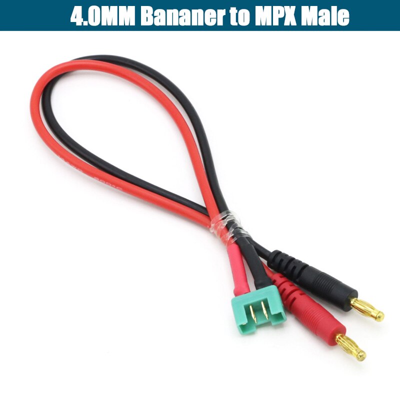 Linea di ricarica Imax B6 Spina a Banana da 4,0 mm a spina T EC3 EC5 XT30 XT60 XT90 MPX TRX come150 con cavo in silicone 30 cm per Rc Lipo Batte: verde