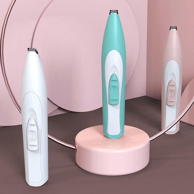 Recortador de pelo de pies para mascotas, peluquería, tijeras para perros, ojos y orejas, recargable por USB, máquina de corte