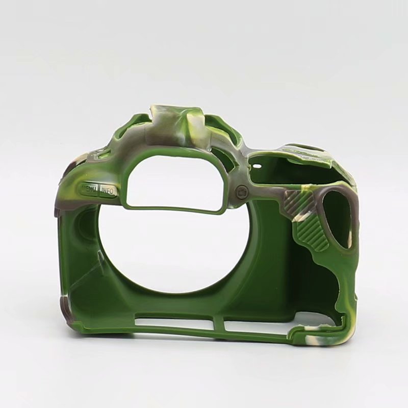Funda de silicona de goma para cámara Canon EOS 200D Rebel SL2 Kiss X9 DSLR, Protector de cuerpo suave, piel: camouflage