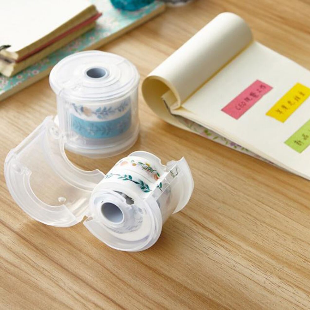 1 Pcs Mini Tape Cutter Portable Plastic Tape Cutter School Supplies Art Student Note Paper Cutter