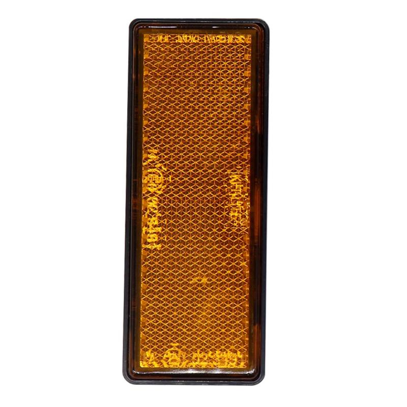 10 Stks/set Amber Oranje Stok Op Lijm Reflectoren IP67 Voor Vrachtwagen Rv Tape Reflector Stickers Waarschuwing Reflecterende Veiligheid