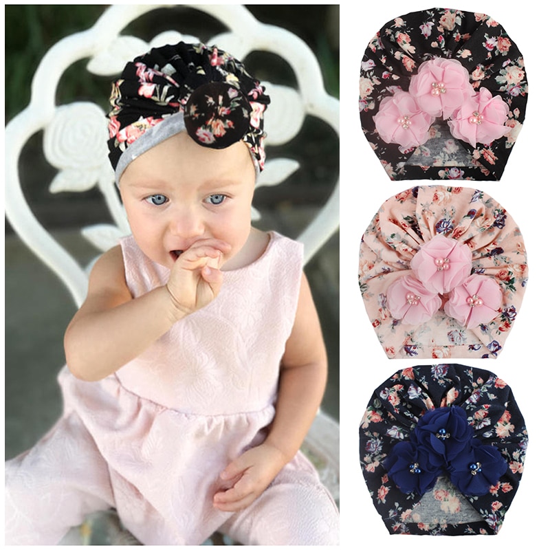 8 cores Da Criança Infantil Bebê Crianças Bonés Chapéu Turbante Indiano Cabeça Headband headwear Do Bebê menina Acessórios Para o Cabelo