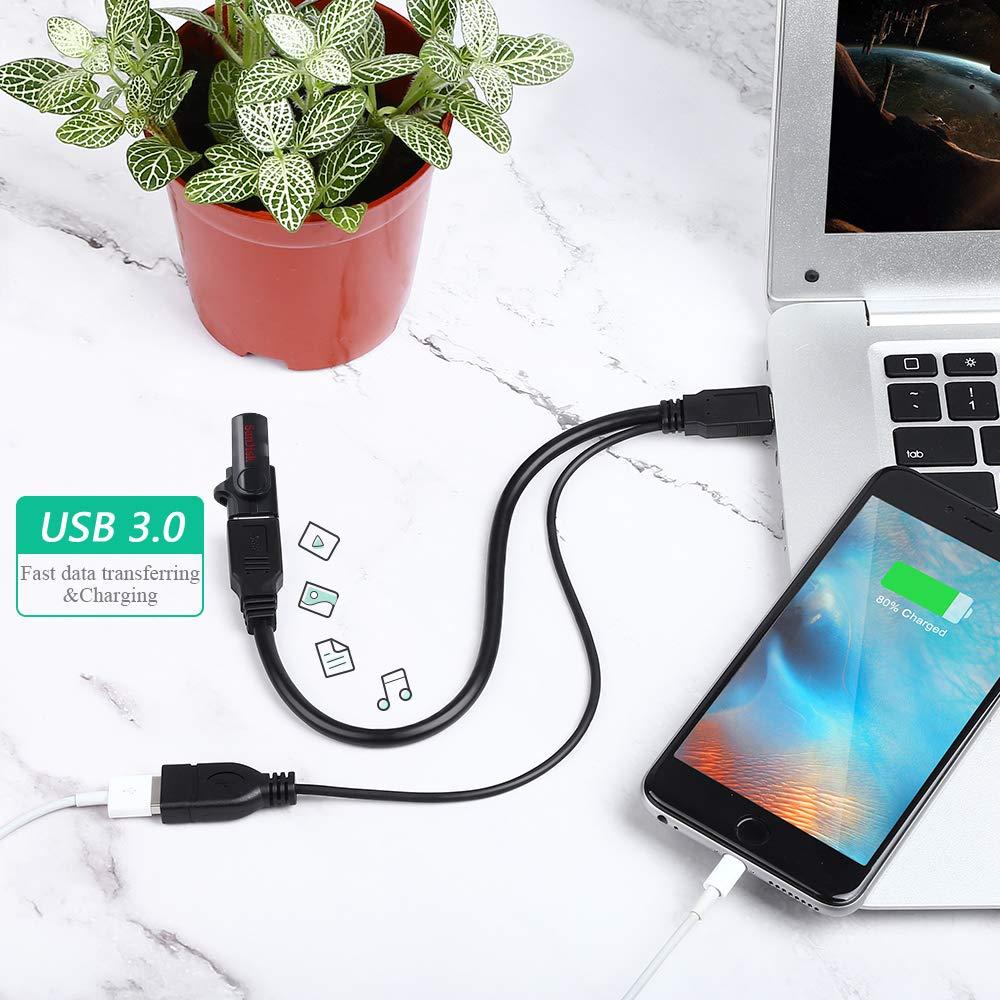USB 3.0 Splitter Cable USB 3.0 Male to Dual USB A Female Jack Y Hub USB Splitter Charger & Data Transfer Extension Cable