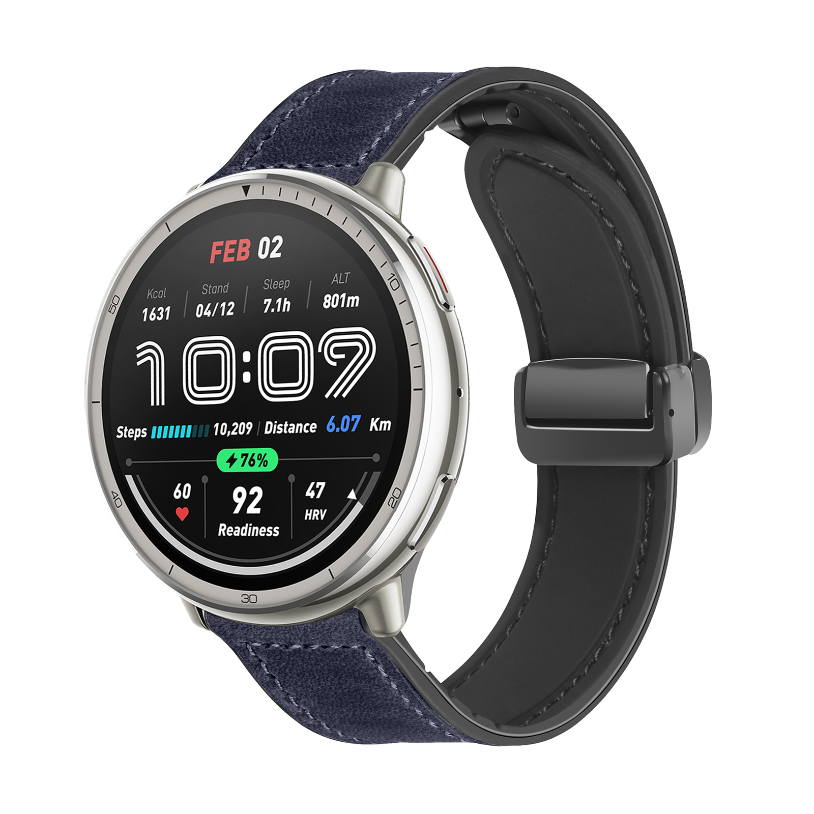 Leather Silicone Strap for Amazfit Active 2 Band Wristband Replacement Bracelet 20mm Soft Leather Silicone Strap Accessories: Khaki