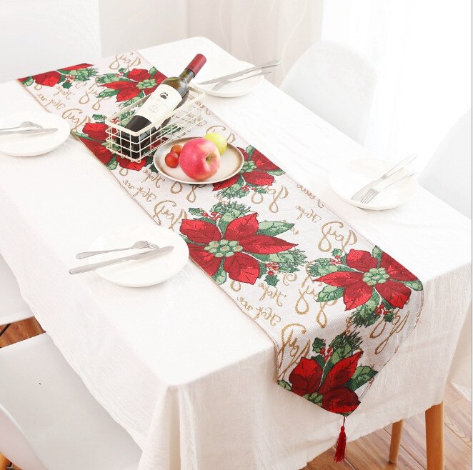 Brand Christmas Grid Cotton linen Table Runner For Family Dinners Table flag Indoor Outdoor Parties Use: B 3