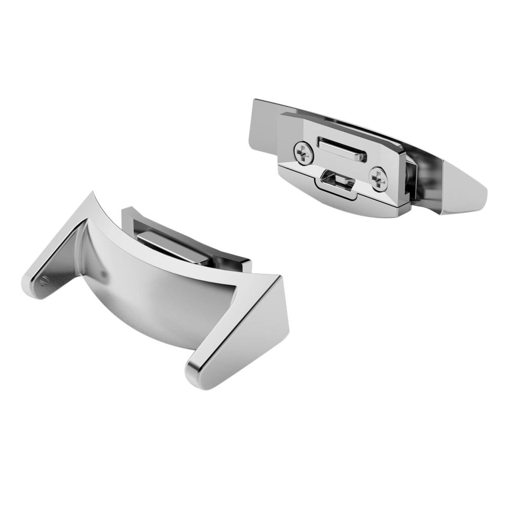 2 Stuks Rvs Horloge Band Connector Adapter 20Mm Voor Samsung Gear S2 RM-720: Silver