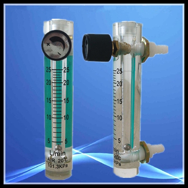 Air Zuurstof Gas Flowmeter Flowmeter Sensor Teller Caudalimetro Flow Indicator H = 120Mm LZQ-5 2.5-25LPM Plastic met Conectrator