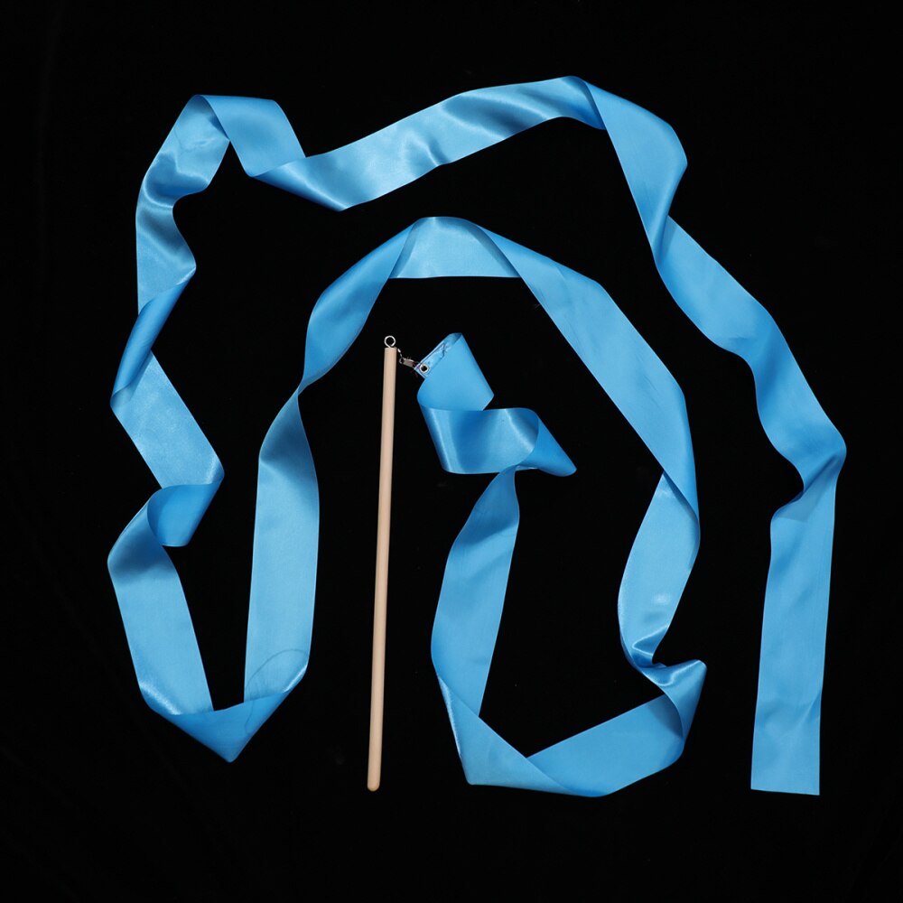 2Pcs 2m Colorful Rhythmic Gymnastics Ribbon Dancing Gymnastics Ribbon Dancing Streamers for Kids Children (Red)