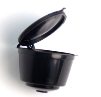 Coffee Filter 20ml Reusable Refillable Coffee Capsule Filters Baskets: Black