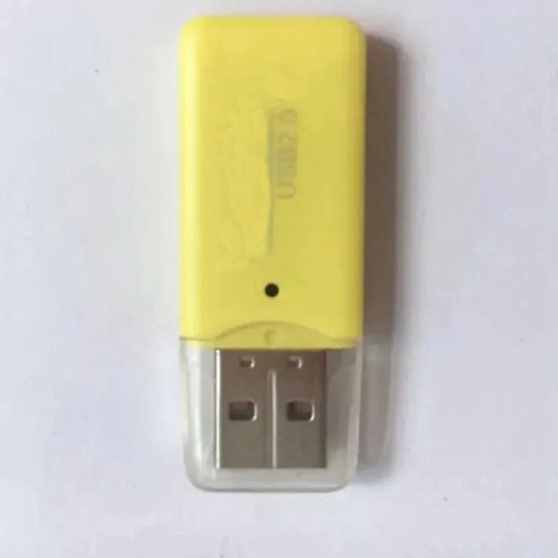 Lector de tarjetas SIM de memoria Mini USB 2,0 TF portátil, adaptador T-Flash de alta velocidad para PC, portátil, ordenador portátil, altavoz para vehículo: Amarillo