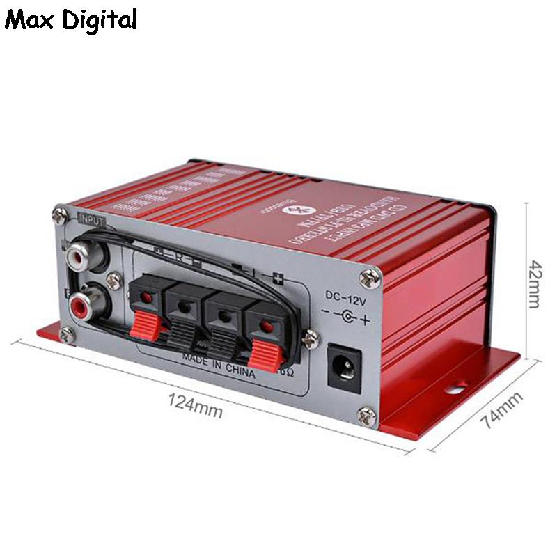 G8 Auto 12V 200W 4 Kanaals Digitale Versterker Stereo Bluetooth Aux Fm MP3