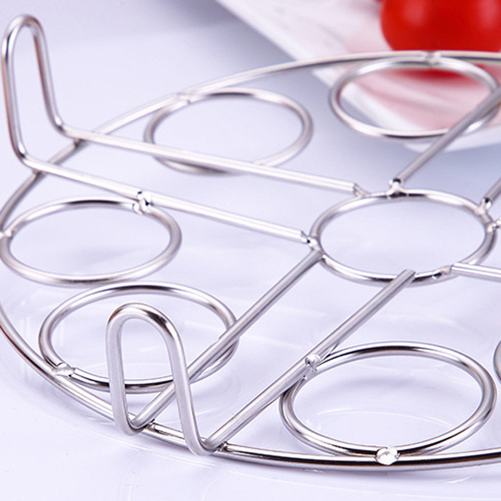 food grade kitchen stainless steel multifunctional egg steamer tripod steam rack support tray kitchen accessories