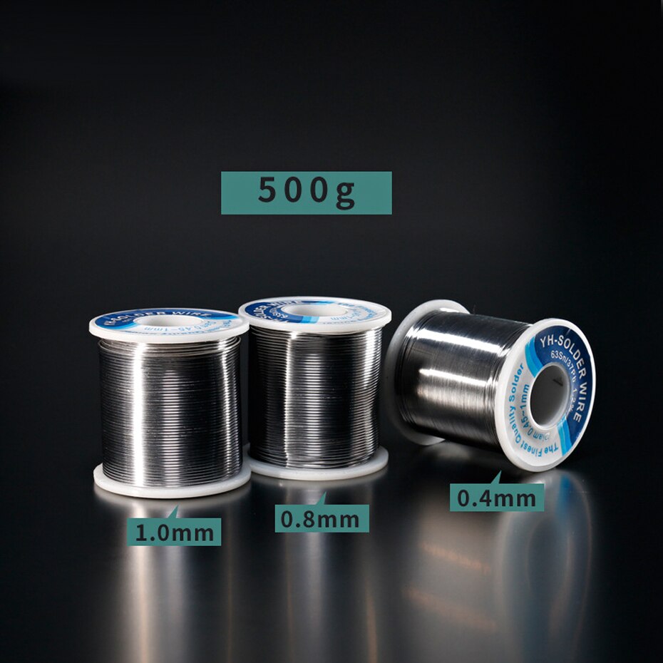YIHUA Rosin Core Solder Tin Wire Rosin Roll Flux Solder Wire Reel For Electrical Electronics 0.4mm 0.6mm 0.8mm 1mm