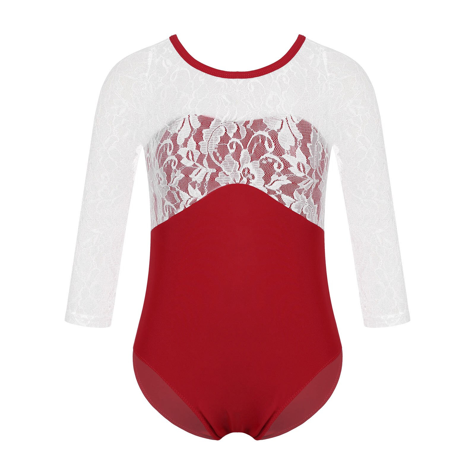 Children Girls Gymnastics Leotards Training Yoga Ballet Jumpsuit Dance Wear Kids Ballet Leotard for Girl Costume Dancing Clothes: Red / 10