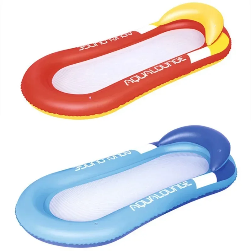 Aufblasbare schwimmende Reihe, faltbare Outdoor-Wasserhängematte, Anti-Überschlag, Schwimmen, Luftkissen, Schlafbett, Strand-Loungesessel