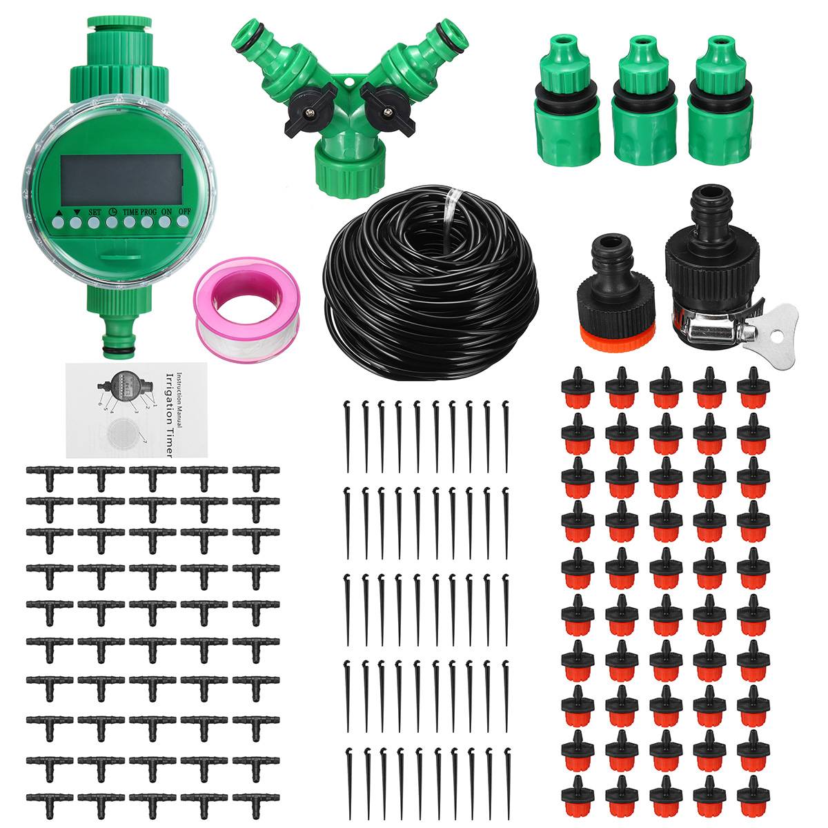 Irrigation 15/25/30/40/50m Automatic Watering Timer Systems Greenhouse Plant Kit Garden Timer Irrigation System Intelligent Care