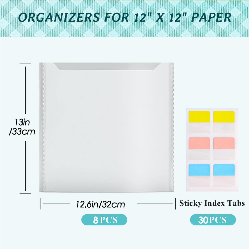 Plakboekpapierorganizer 12X12 Plakboekhouder Opbergen Met Plakkerige Indextabbladen Voor Het Bewaren Van Plakboeken: green