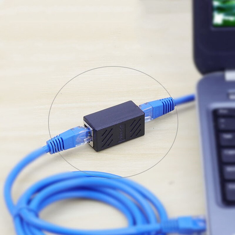 RJ45 Coupler Ethernet Cable Coupler LAN Connector Cat7/Cat6 Ethernet Cable Extender Adapter Female to Female 10Pcs