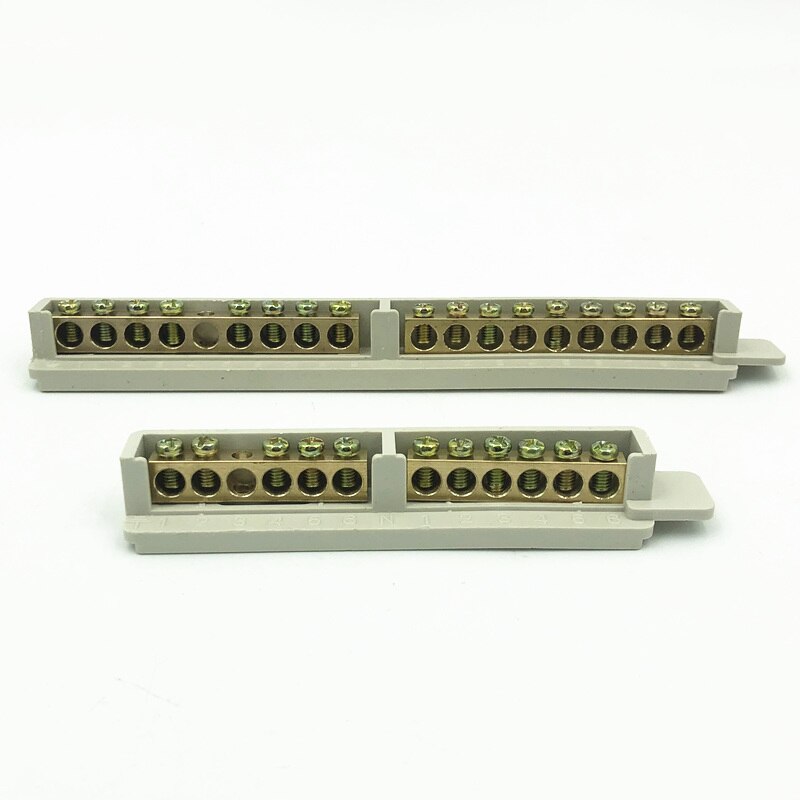 1pcs Distribution box circuit box ground connection zero copper wiring terminal row zero ground strip zero ground row