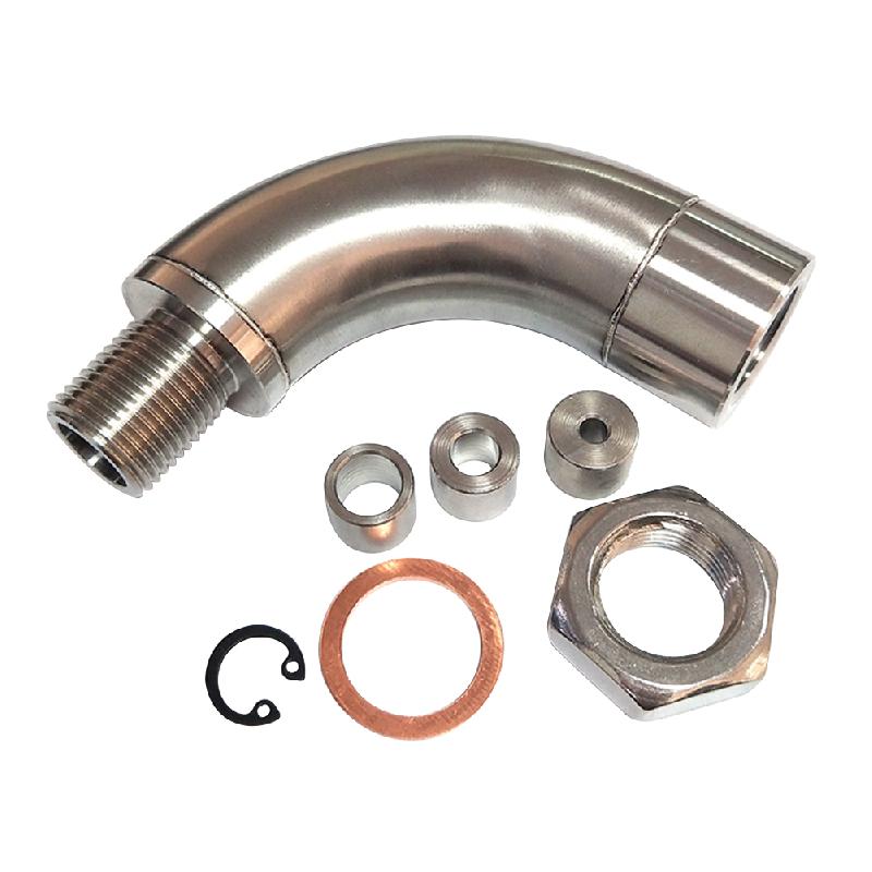 M18X1.5 O2 Angled Oxygen Sensor Lambda Extension Spacer Brass For Decat /Hydrogen