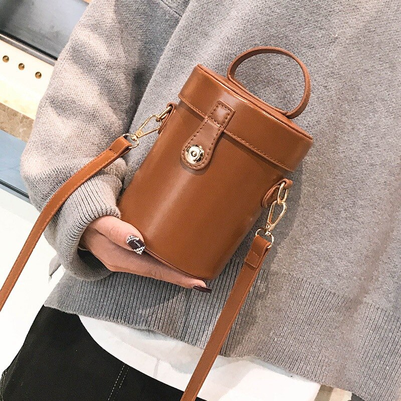 Persoonlijkheid Pu Lederen Dames Handtas Mini Emmer Tas Dames Schouder Messenger Avondtasje Retro Clutch Bag