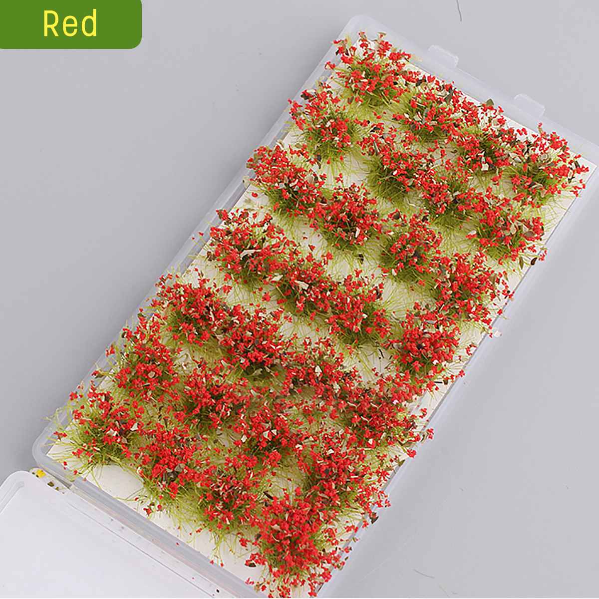 28pcs Model Scene Terrain Production Simulation Flower Cluster Wild Rose Flower DIY Miniature Landscape Material: Red