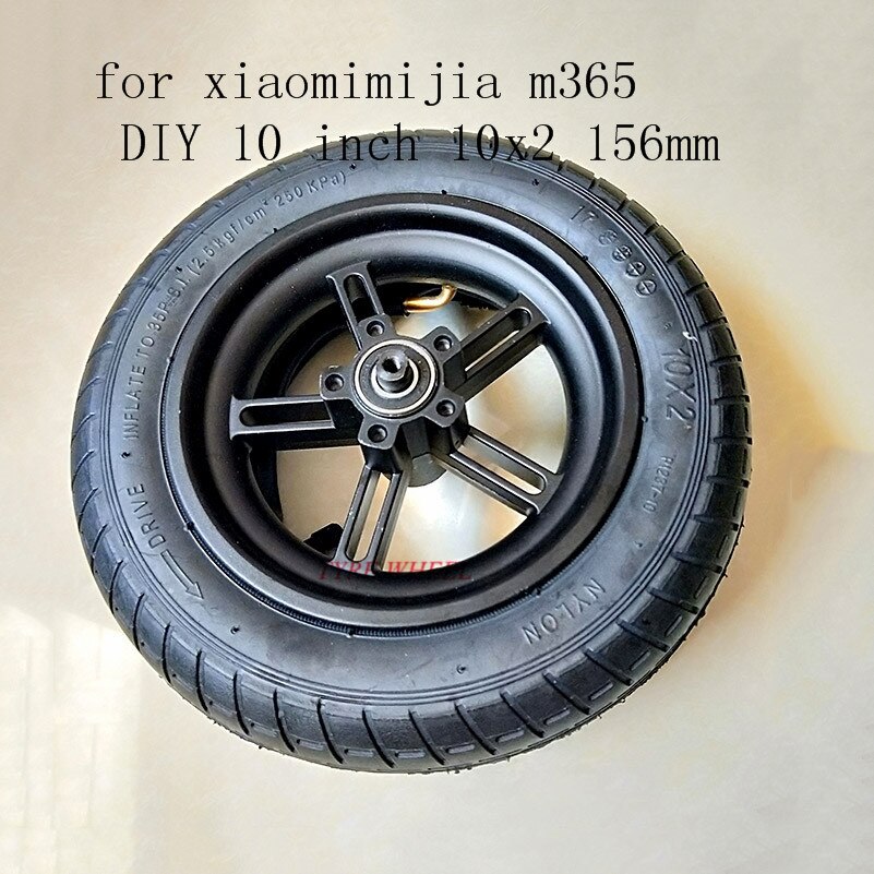 Scooterdæk baghjulnav til xiaomi mijia  m365 8.5 tommer dæmpende solide dæk hule ikke-pneumatiske dæk original fabrik: 10 tommer hjul