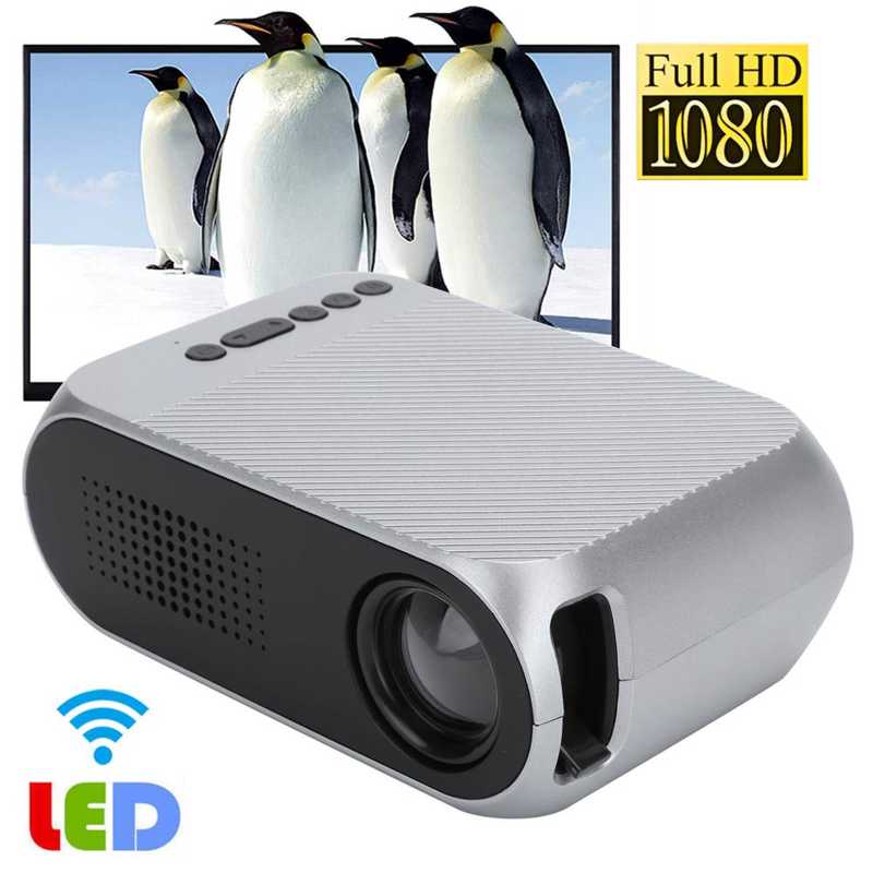 home theater sound system Mini Projector Silver Micro Portable 1080P LED Multi-Function for Home Theater 100-240V home cinema