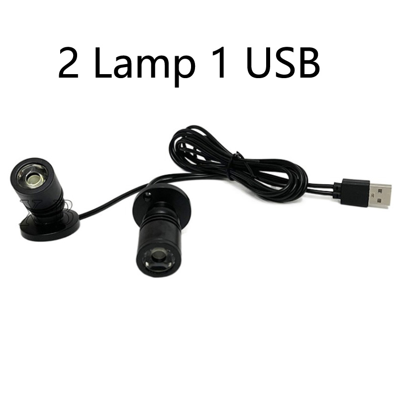 LED Skap Lys 3W USB 5V Downlight for Modell Display Disk Vin Garasje Sett Utstillingskabinett Hylle Mini Spot: M / Blå / 9w