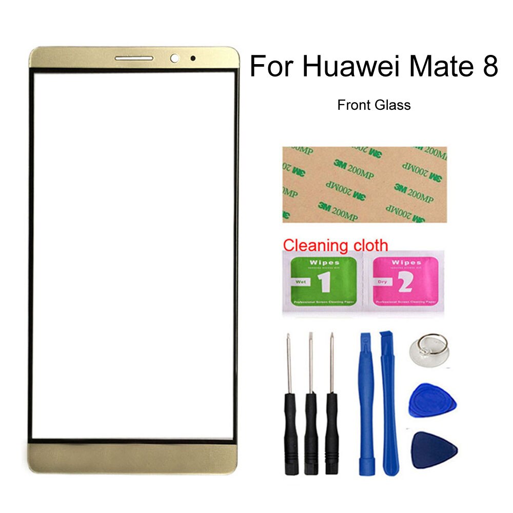 Mate 9 Mobile Écran Tactile En Verre Extérieur Pour HuaWei Mate 9 8 7 Mate9 Mate8 Mate7 Avant Remplacement de Panneau de Verre: Mate8 Gold