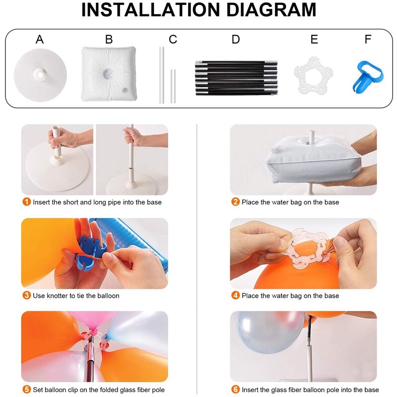 Ballon Boog Kit, 9FT Tall & 10Ft Brede Verstelbare Ballon Stand Set Met Water Invulbare Base ,50Pcs Ballon Clips