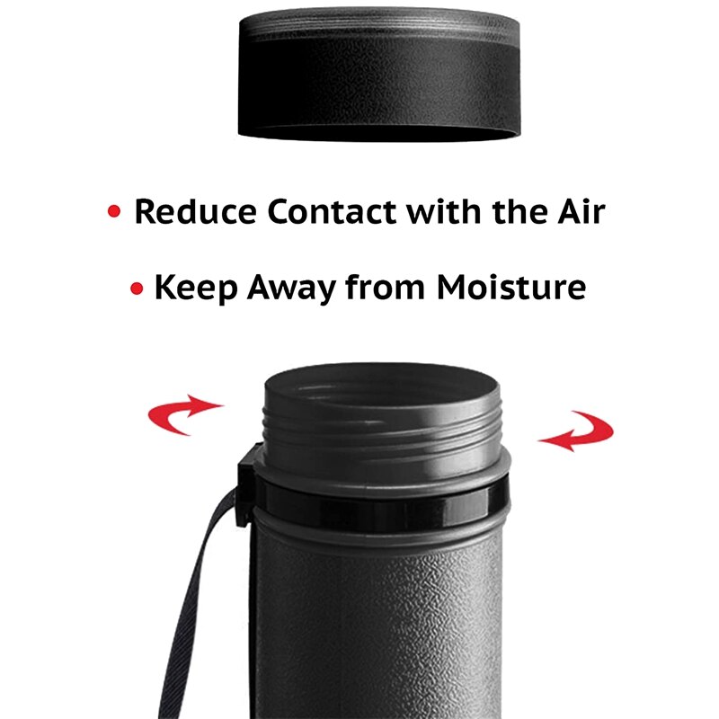 Retractable Poster Tube Shoulder Strap and Handle Portable Durable Round Storage Box