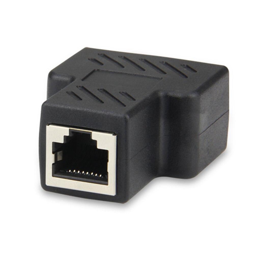 Connector Female Socket Network Plug RJ45 Ethernet LAN Network Y Splitter 3 Ports Coupler Connector 1 to 2 Socket Splitter Piece