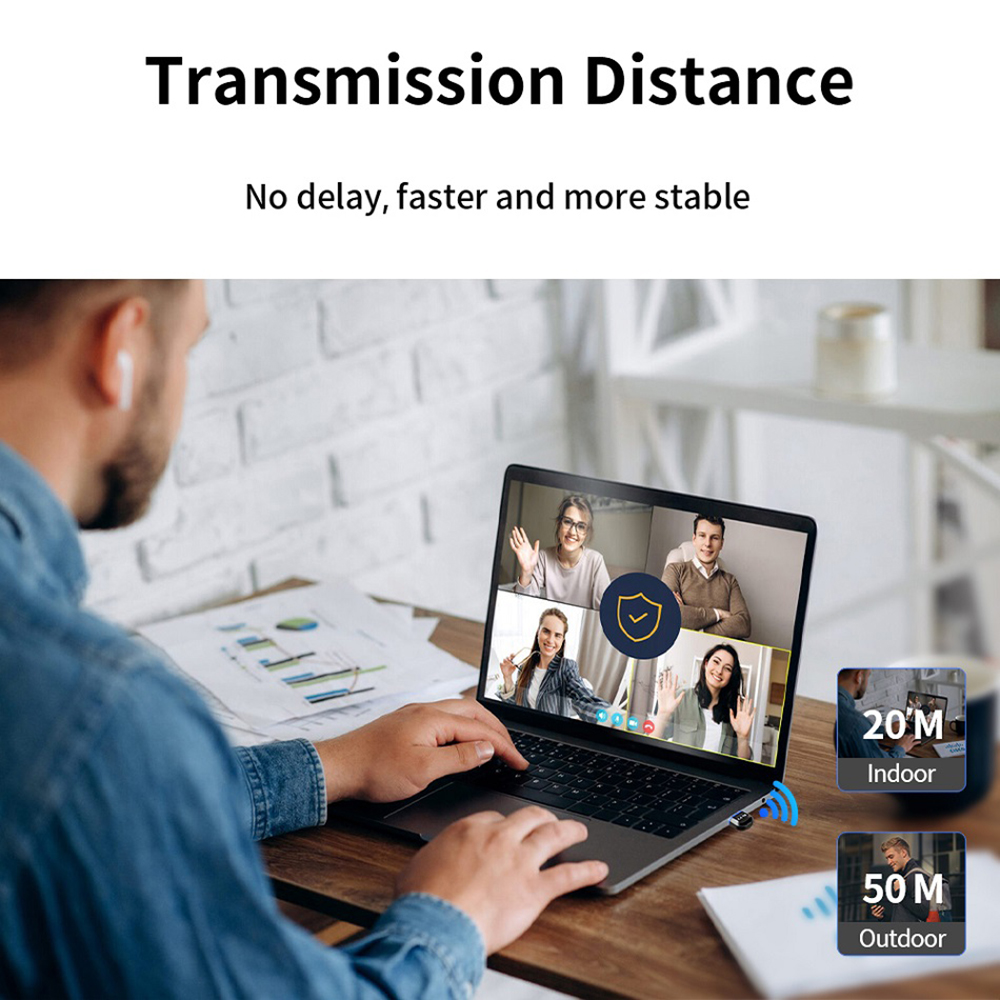 Bluetooth Adapter for Pc Usb Bluetooth 5.4 5.3 5.1 Dongle Receiver for Speaker Mouse Keyboard Music Audio Transmitter