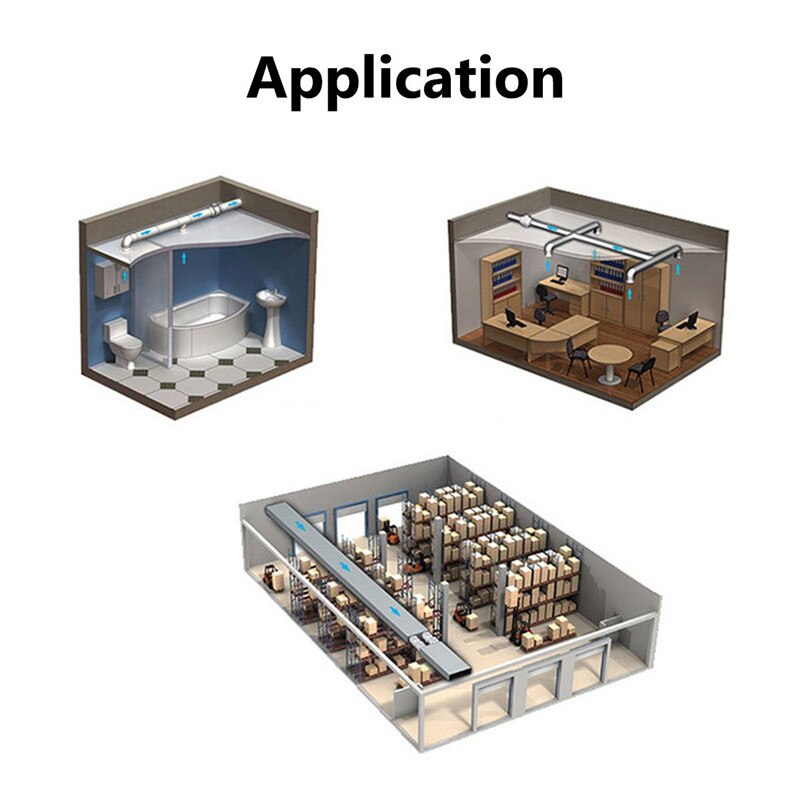 6in Extractor fan duct inline extraction exhaust ventilation fan air blower window ventilator vent for kitchen bathrooms bedroom