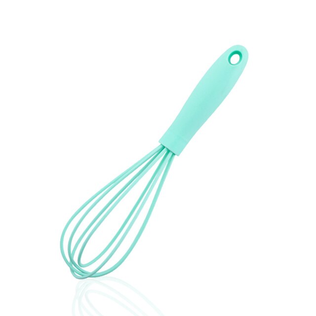 Batidor de huevos de silicona de 5 colores, utensilios de cocina, batidor Manual de crema y mantequilla, utensilios de cocina: green